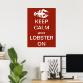 ヴィンテージ保アールデコCalm andロブスターオン ポスター (ホームオフィス)