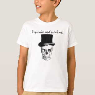 ヴィンテージ保スカルは男の子Tシャツに落ち着いてスプック Tシャツ