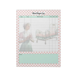 ヴィンテージ保健用血糖値 ノートパッド