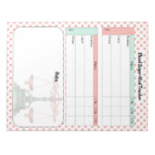 ヴィンテージ保健用血糖値 ノートパッド (正面)