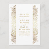 ヴィンテージ保存の日付 – 金ゴールド赤ちゃんの息の吹き込み 案内ポストカード (正面)