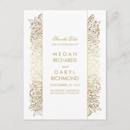 ヴィンテージ保存の日付 – 金ゴールド赤ちゃんの息の吹き込み 案内ポストカード