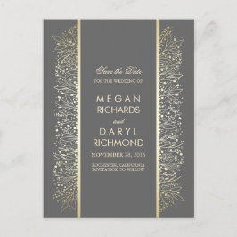 ヴィンテージ保存の日付 – 金ゴールド赤ちゃんの息の吹き込み 案内ポストカード