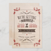 ヴィンテージ保存日 セーブザデート (正面/裏面)