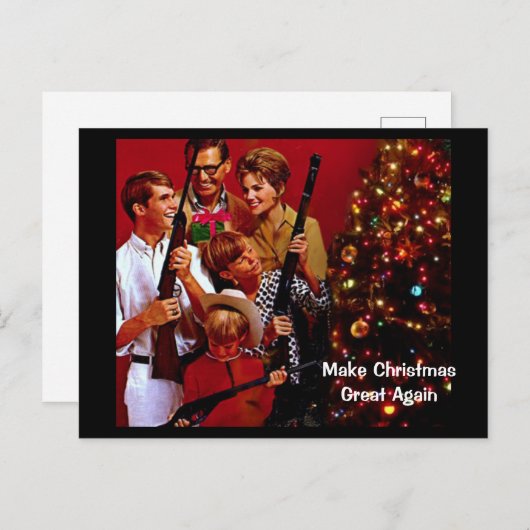 ヴィンテージ保守派 クリスマスを再び偉大にしよう シーズンポストカード (正面/裏面)
