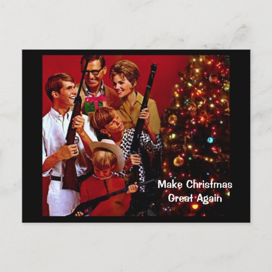ヴィンテージ保守派 クリスマスを再び偉大にしよう シーズンポストカード (正面)