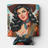 ヴィンテージ保安官ピンアップ 缶クーラー (裏面)