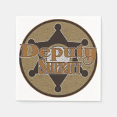 ヴィンテージ保安官 スタンダードカクテルナプキン (正面)