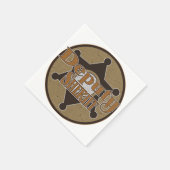 ヴィンテージ保安官 スタンダードカクテルナプキン (角)