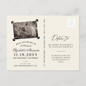 ヴィンテージ保紙を落ち着かせ、日付を保存おもしろいする 案内ポストカード (裏面)