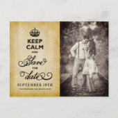 ヴィンテージ保紙を落ち着かせ、日付を保存おもしろいする 案内ポストカード (正面)