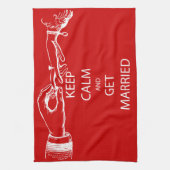 ヴィンテージ保落ち着け結婚したる キッチンタオル (縦)