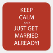 ヴィンテージ保落ち着け結婚したる スクエアシール (正面)