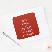 ヴィンテージ保落ち着け結婚したる スクエアシール (封筒)