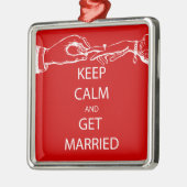 ヴィンテージ保落ち着け結婚したる メタルオーナメント (左)