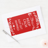 ヴィンテージ保落ち着け結婚したる 長方形シール (封筒)