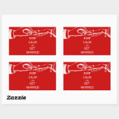 ヴィンテージ保落ち着け結婚したる 長方形シール (シート)