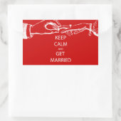 ヴィンテージ保落ち着け結婚したる 長方形シール (バッグ)