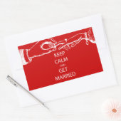 ヴィンテージ保落ち着け結婚したる 長方形シール (封筒)