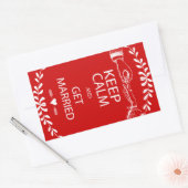 ヴィンテージ保落ち着け結婚したる 長方形シール (封筒)