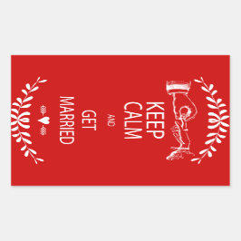 ヴィンテージ保落ち着け結婚したる 長方形シール