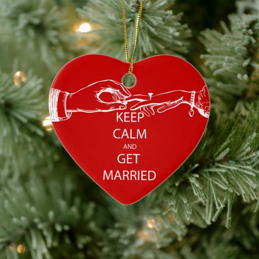 ヴィンテージ保落ち着結婚したけ セラミックオーナメント (ツリー)