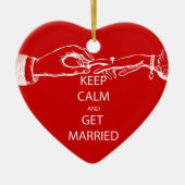 ヴィンテージ保落ち着結婚したけ セラミックオーナメント (正面)