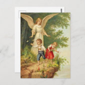 ヴィンテージ保護天使の子どもの崖  ポストカード (正面/裏面)