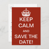 ヴィンテージ保静かな結婚式の日付を保存！ 案内ポストカード (正面/裏面)