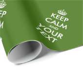 ヴィンテージ保Calmパーソナル光沢グリーン ラッピングペーパー (ロールコーナー)