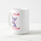 ヴィンテージ保Calm and Hold Your Chihuahua引用文 コーヒーマグカップ (正面左)