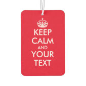 ヴィンテージ保calm and your text car air freshener カーエアーフレッシュナー (裏面)