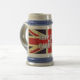 ヴィンテージ保CALM UK FLAG GIVES ビールジョッキ