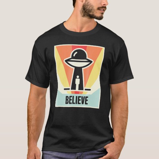 ヴィンテージ信じエイリアンufo tシャツ (正面)