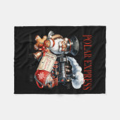 ヴィンテージ信じトレイン北極表現全体 フリースブランケット (正面(横))