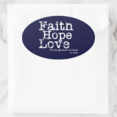 ヴィンテージ信仰ラブステッカー 楕円形シール (バッグ)