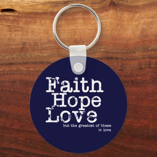 ヴィンテージ信仰希望ラブキーチェーン キーホルダー (正面)