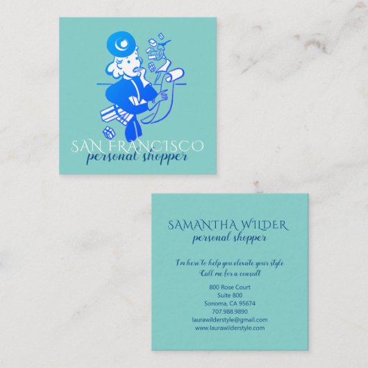 ヴィンテージ個人購買者 スクエア名刺 (正面/裏面)