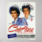 ヴィンテージ候補生ナース軍隊教育 ポスター (正面)