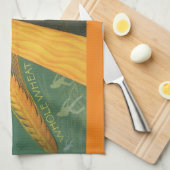 ヴィンテージ健康食品、全粒小麦パン キッチンタオル (四つ折り)