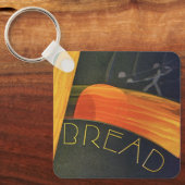 ヴィンテージ健康食品、全粒小麦パン キーホルダー (正面)