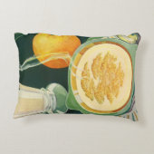 ヴィンテージ健康食品，飲料，健康的な朝食 アクセントクッション (裏面)