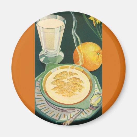 ヴィンテージ健康食品，飲料，健康的な朝食 マグネット (正面)