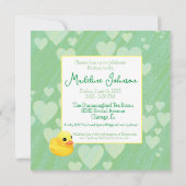 ヴィンテージ傘お洒落の赤ちゃんシャワー 招待状 (裏面)