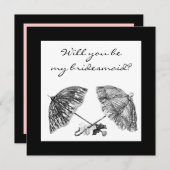 ヴィンテージ傘の招待状 招待状 (正面/裏面)