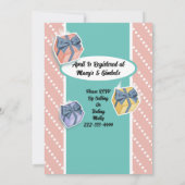 ヴィンテージ傘スタイルシャワーパーティの招待状 招待状 (裏面)