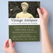 ヴィンテージ像、アンティークディーラー、店舗 チラシ (手)