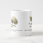 ヴィンテージ像 |カイコ |蛾 ジャンボコーヒーマグカップ (正面)