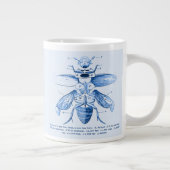ヴィンテージ像 |カブトムシ |青 ジャンボコーヒーマグカップ (右)