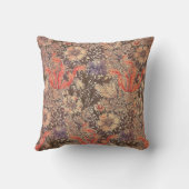 ヴィンテージ優雅なフローラプリント クッション (裏面)